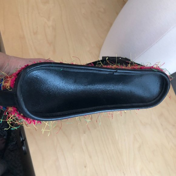 Vintage Y2K BRIGHTON Boucle Fringe Leather Kiltie Satchel Handbag - Picture 4 of 8